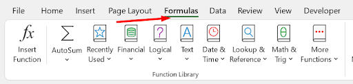 formulas in Excel