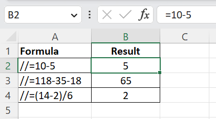 How to Subtract in Excel | AOLCC